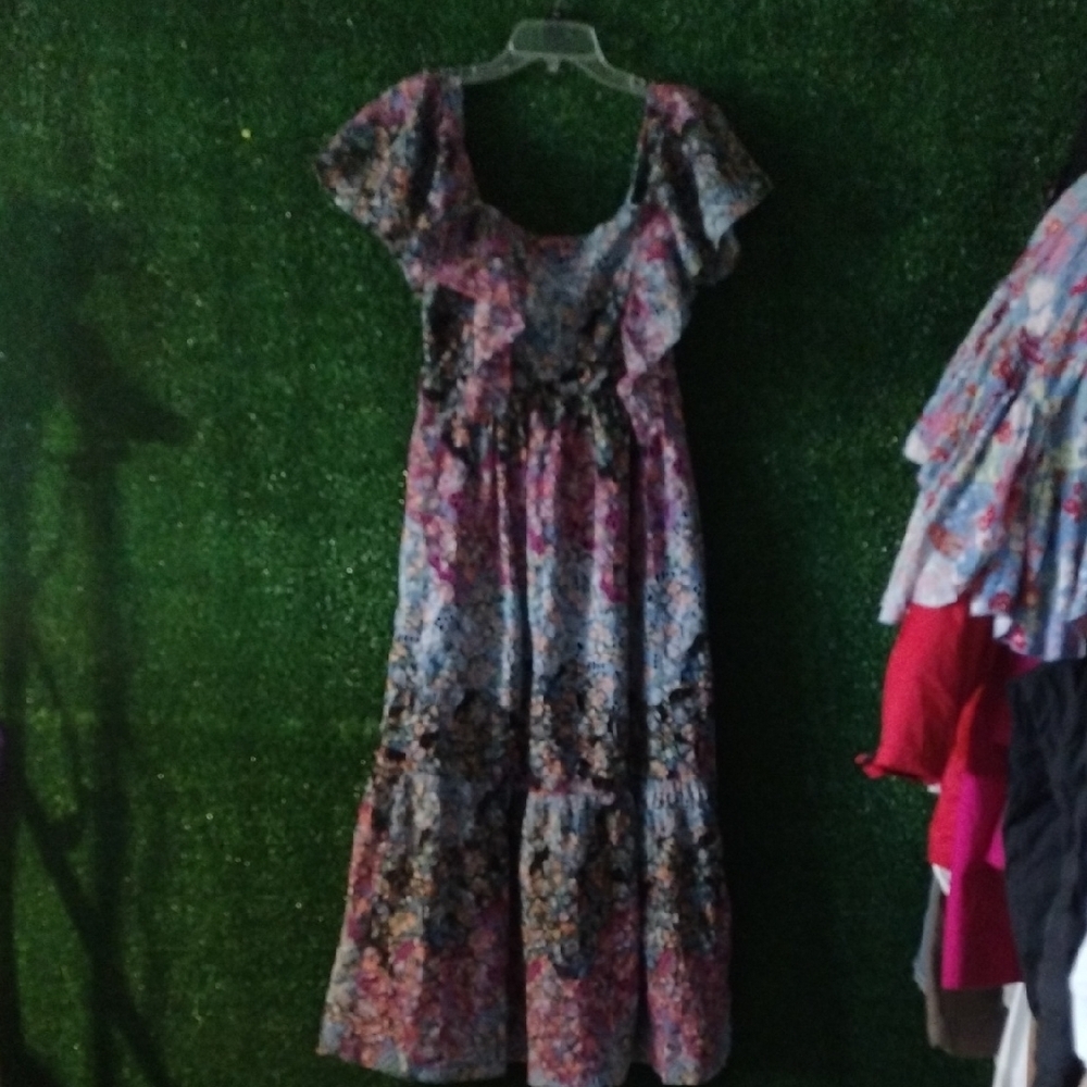 Anthropologie Floral Dress with Eyelet Accents - Picture 2 of 3
